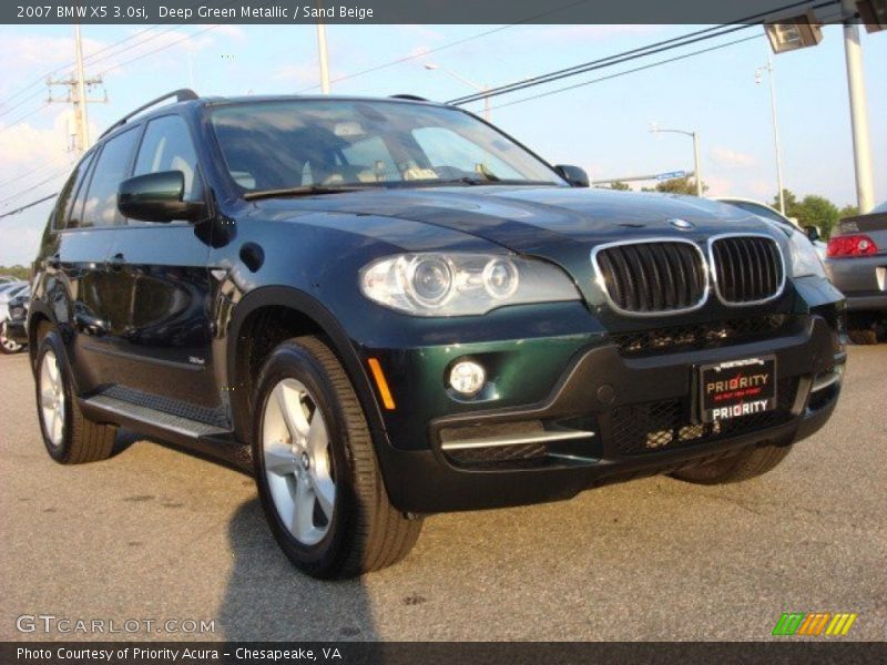 Deep Green Metallic / Sand Beige 2007 BMW X5 3.0si