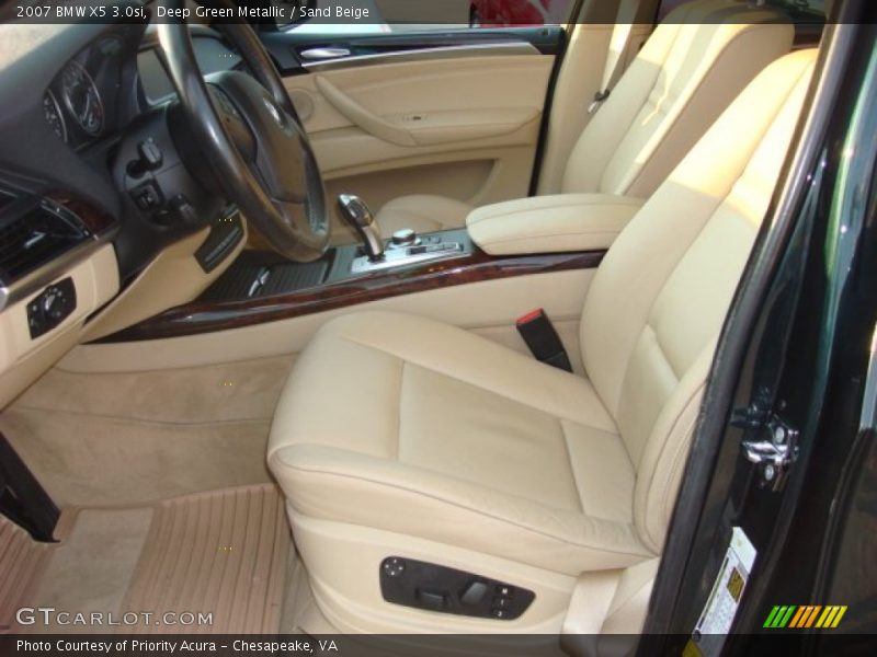 Deep Green Metallic / Sand Beige 2007 BMW X5 3.0si