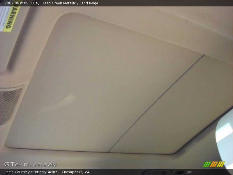 Deep Green Metallic / Sand Beige 2007 BMW X5 3.0si