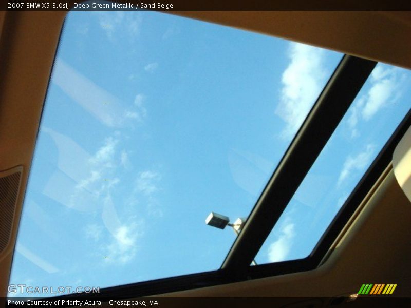 Deep Green Metallic / Sand Beige 2007 BMW X5 3.0si