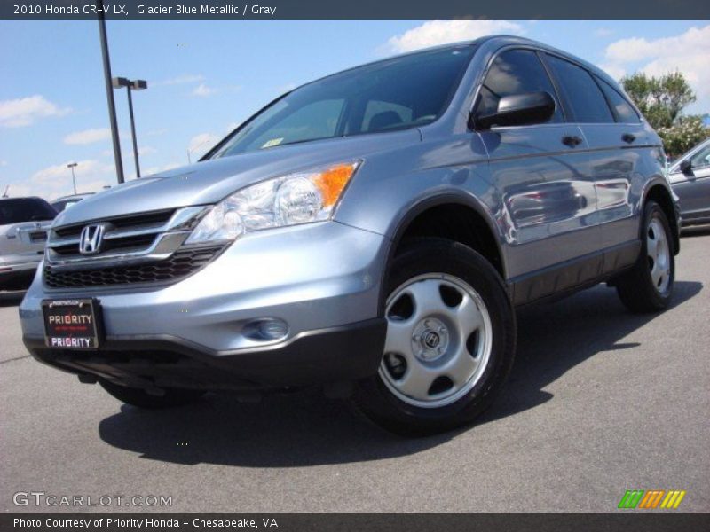 Glacier Blue Metallic / Gray 2010 Honda CR-V LX