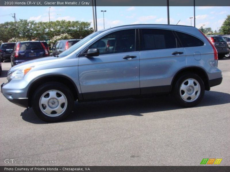 Glacier Blue Metallic / Gray 2010 Honda CR-V LX