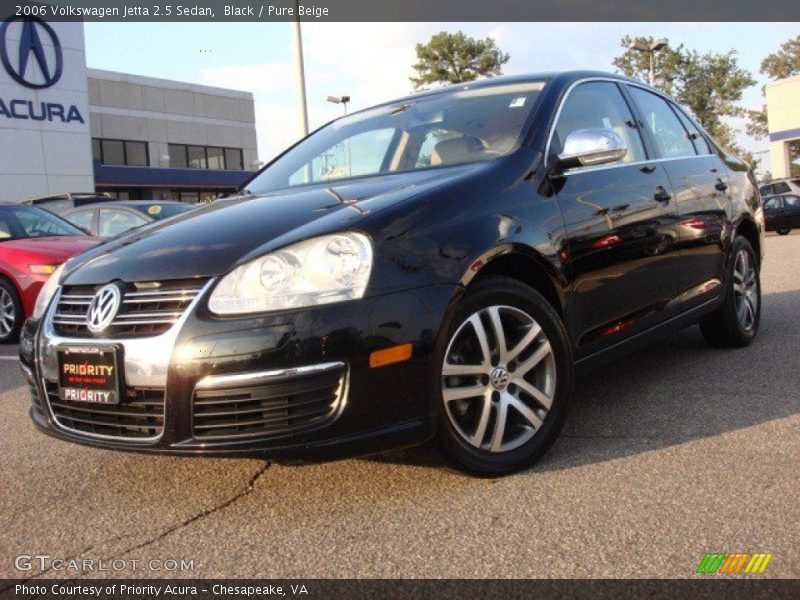Black / Pure Beige 2006 Volkswagen Jetta 2.5 Sedan