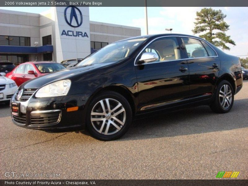 Black / Pure Beige 2006 Volkswagen Jetta 2.5 Sedan