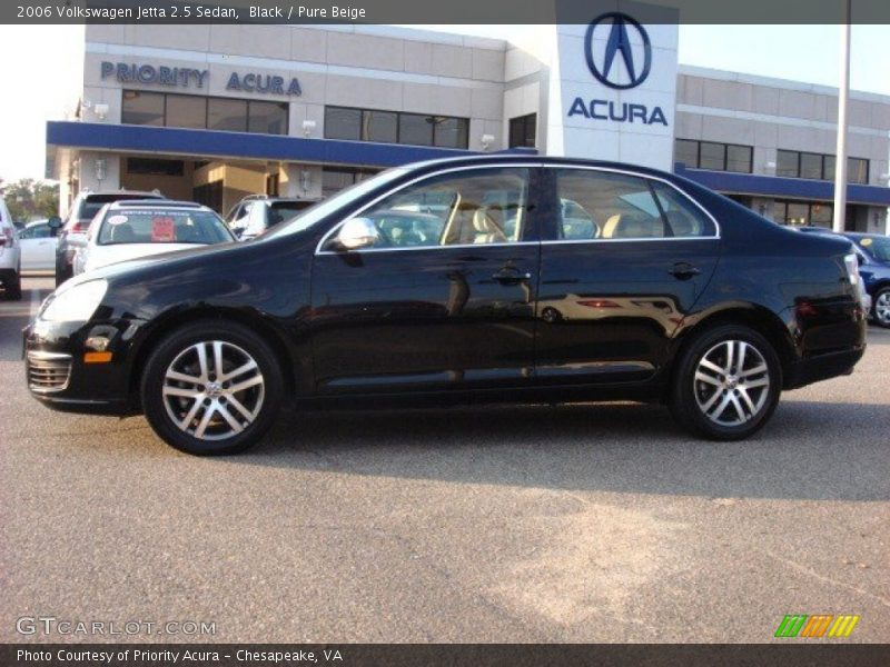 Black / Pure Beige 2006 Volkswagen Jetta 2.5 Sedan