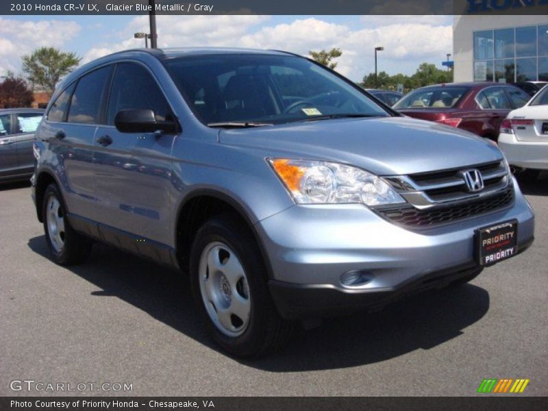 Glacier Blue Metallic / Gray 2010 Honda CR-V LX