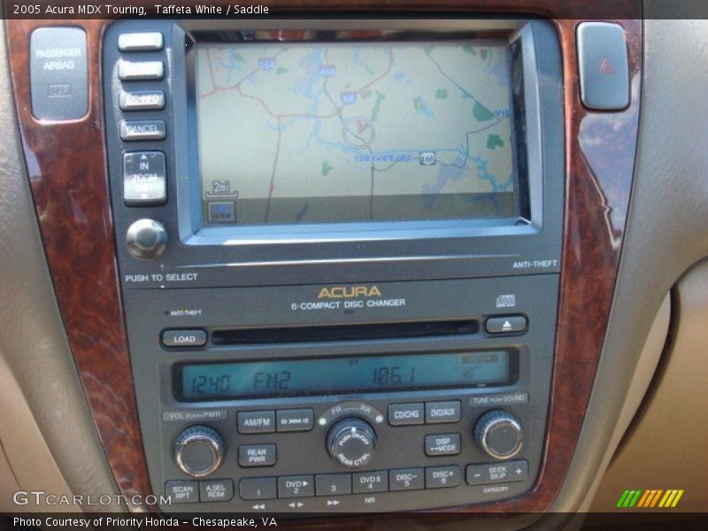 Taffeta White / Saddle 2005 Acura MDX Touring