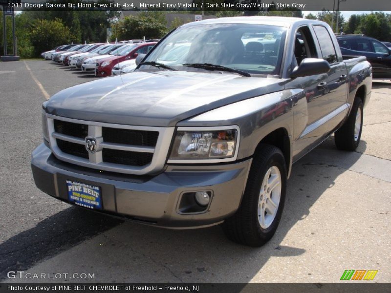 Mineral Gray Metallic / Dark Slate Gray/Medium Slate Gray 2011 Dodge Dakota Big Horn Crew Cab 4x4