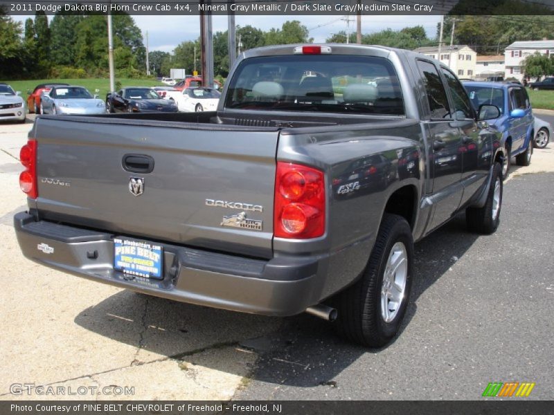 Mineral Gray Metallic / Dark Slate Gray/Medium Slate Gray 2011 Dodge Dakota Big Horn Crew Cab 4x4
