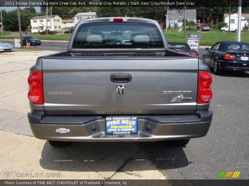 Mineral Gray Metallic / Dark Slate Gray/Medium Slate Gray 2011 Dodge Dakota Big Horn Crew Cab 4x4