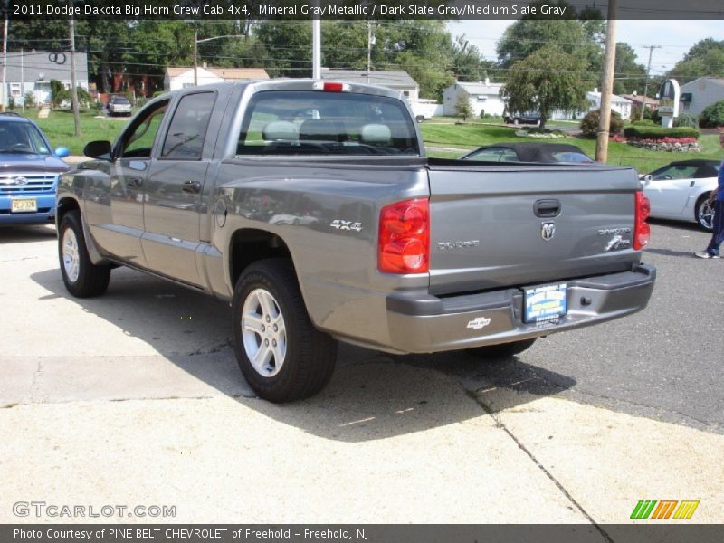 Mineral Gray Metallic / Dark Slate Gray/Medium Slate Gray 2011 Dodge Dakota Big Horn Crew Cab 4x4