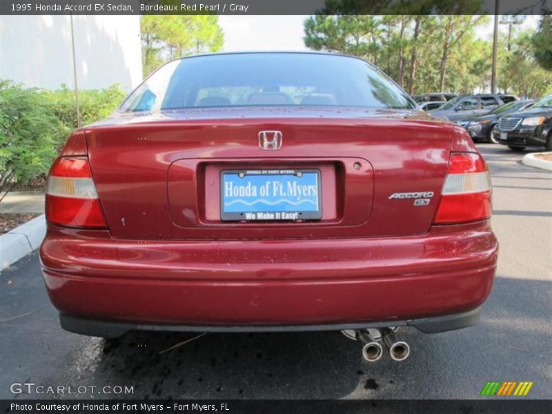 Bordeaux Red Pearl / Gray 1995 Honda Accord EX Sedan