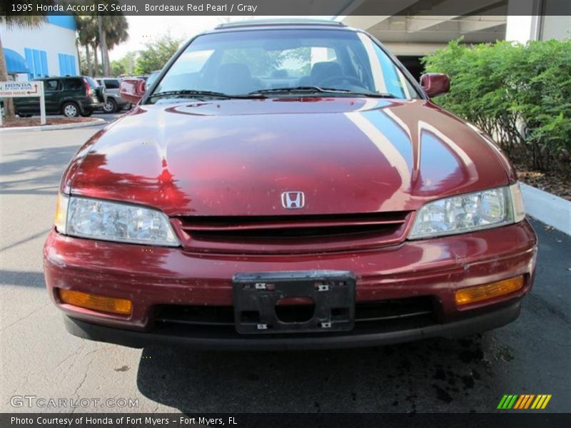 Bordeaux Red Pearl / Gray 1995 Honda Accord EX Sedan