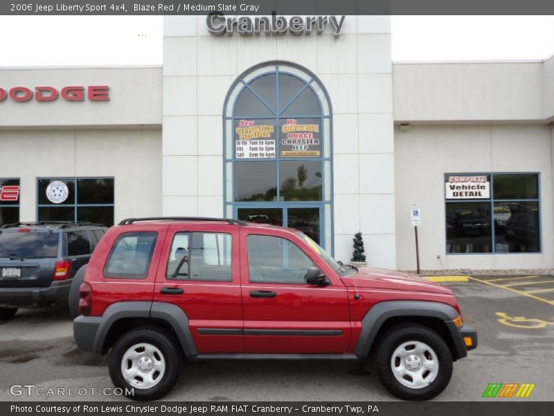 Blaze Red / Medium Slate Gray 2006 Jeep Liberty Sport 4x4