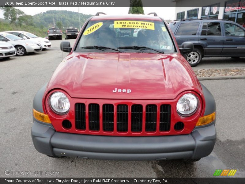 Blaze Red / Medium Slate Gray 2006 Jeep Liberty Sport 4x4