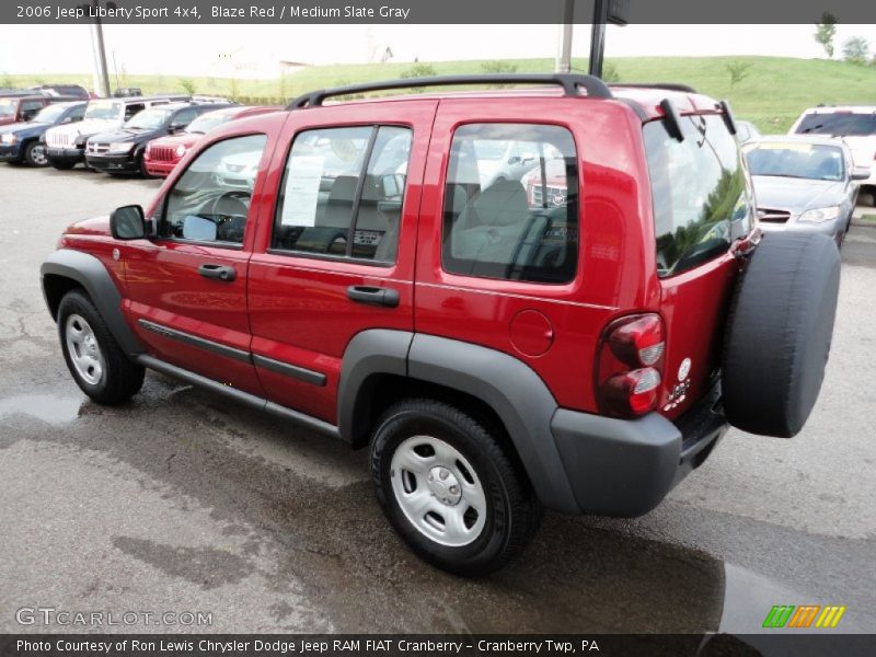 Blaze Red / Medium Slate Gray 2006 Jeep Liberty Sport 4x4
