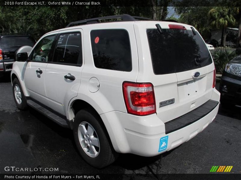 Oxford White / Charcoal Black 2010 Ford Escape XLT