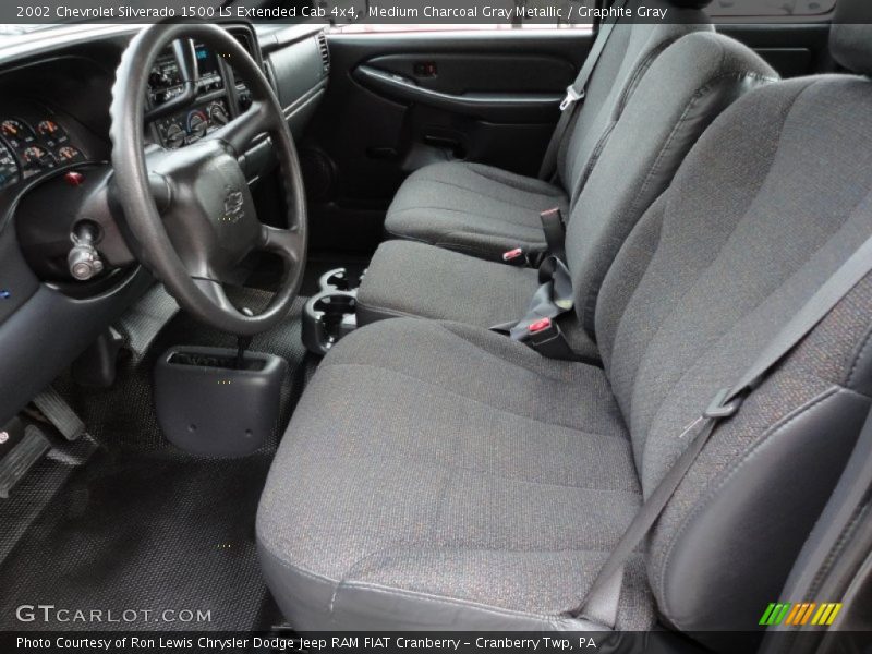 Medium Charcoal Gray Metallic / Graphite Gray 2002 Chevrolet Silverado 1500 LS Extended Cab 4x4