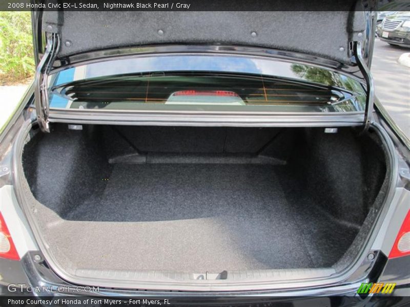 Nighthawk Black Pearl / Gray 2008 Honda Civic EX-L Sedan
