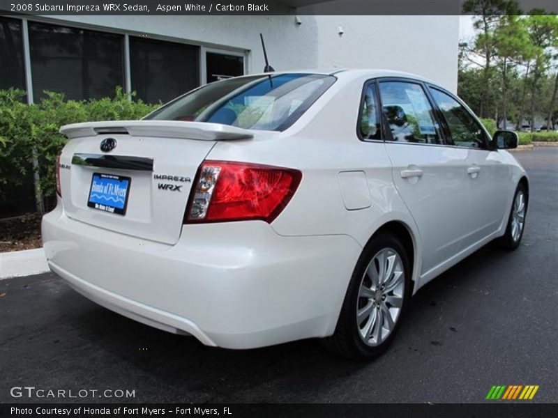 Aspen White / Carbon Black 2008 Subaru Impreza WRX Sedan