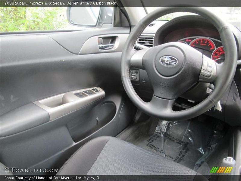 Aspen White / Carbon Black 2008 Subaru Impreza WRX Sedan