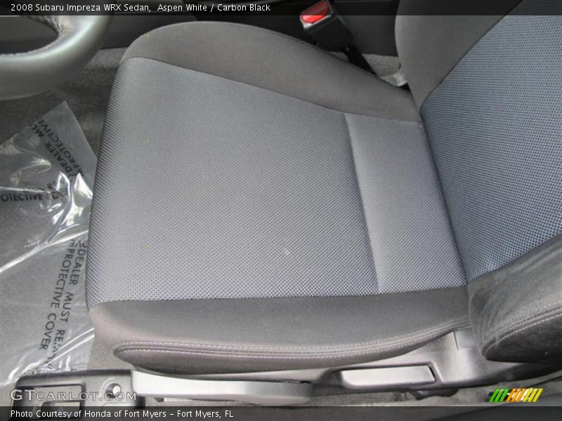 Aspen White / Carbon Black 2008 Subaru Impreza WRX Sedan