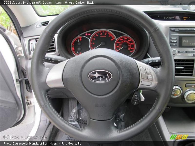 Aspen White / Carbon Black 2008 Subaru Impreza WRX Sedan