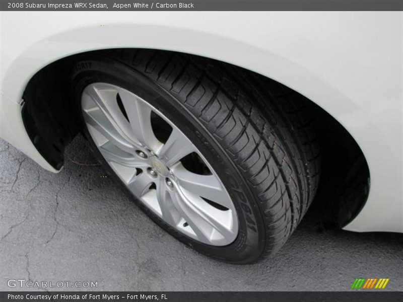 Aspen White / Carbon Black 2008 Subaru Impreza WRX Sedan