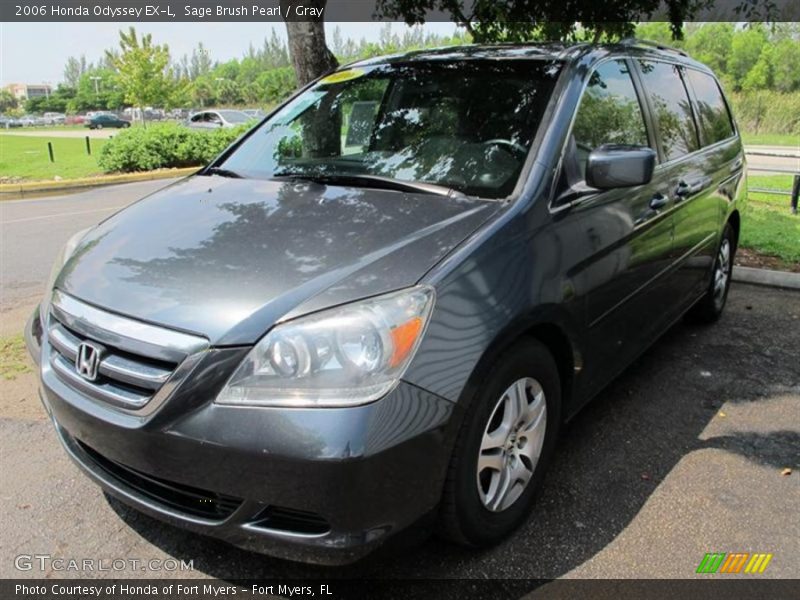 Sage Brush Pearl / Gray 2006 Honda Odyssey EX-L