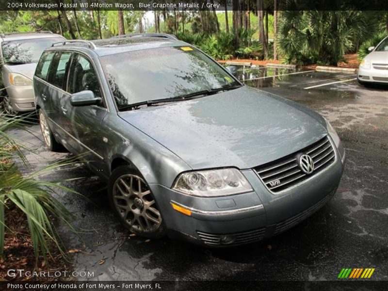 Blue Graphite Metallic / Grey 2004 Volkswagen Passat W8 4Motion Wagon