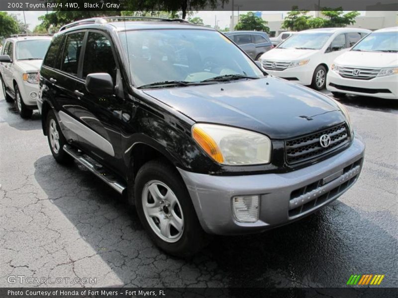 Black / Gray 2002 Toyota RAV4 4WD