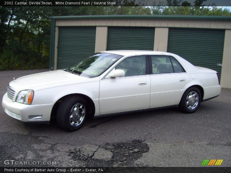 White Diamond Pearl / Neutral Shale 2002 Cadillac DeVille Sedan