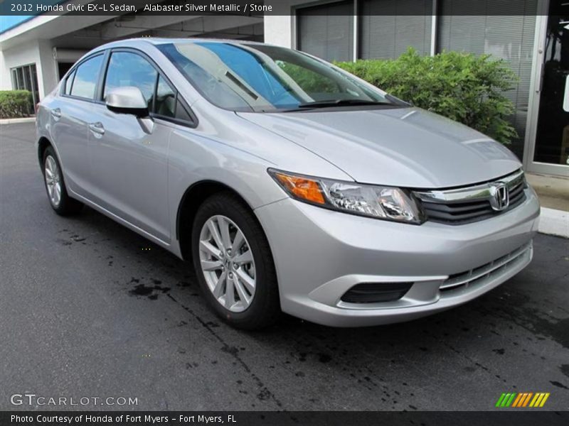 Front 3/4 View of 2012 Civic EX-L Sedan