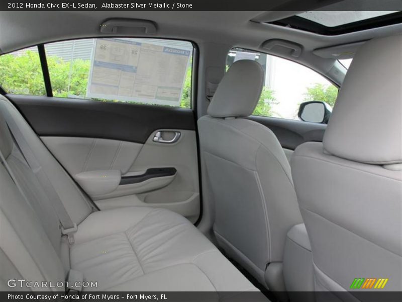Alabaster Silver Metallic / Stone 2012 Honda Civic EX-L Sedan