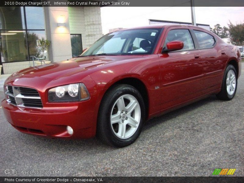 Inferno Red Crystal Pearl / Dark Slate Gray 2010 Dodge Charger SXT