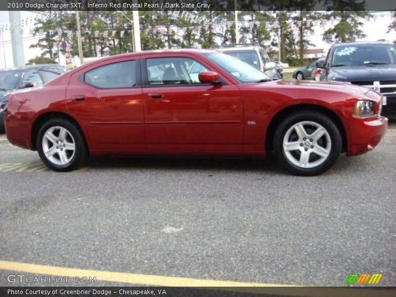 Inferno Red Crystal Pearl / Dark Slate Gray 2010 Dodge Charger SXT