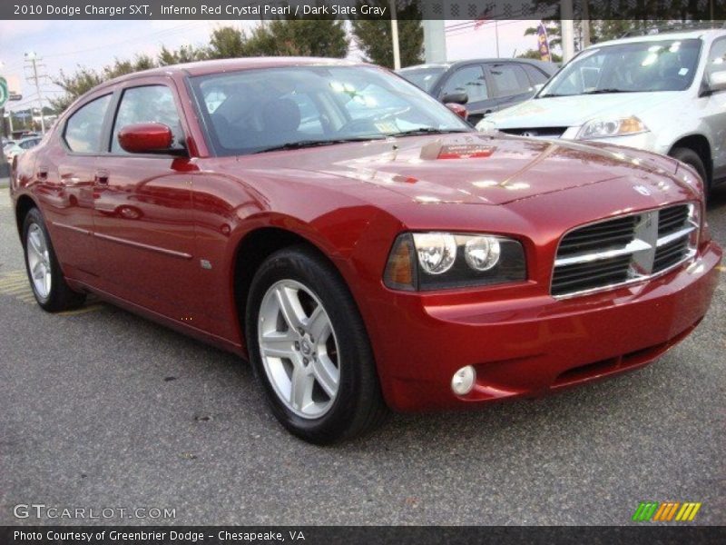 Inferno Red Crystal Pearl / Dark Slate Gray 2010 Dodge Charger SXT