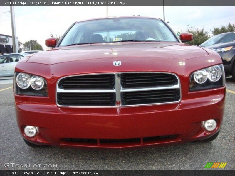 Inferno Red Crystal Pearl / Dark Slate Gray 2010 Dodge Charger SXT