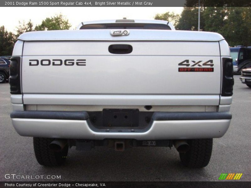 Bright Silver Metallic / Mist Gray 2001 Dodge Ram 1500 Sport Regular Cab 4x4