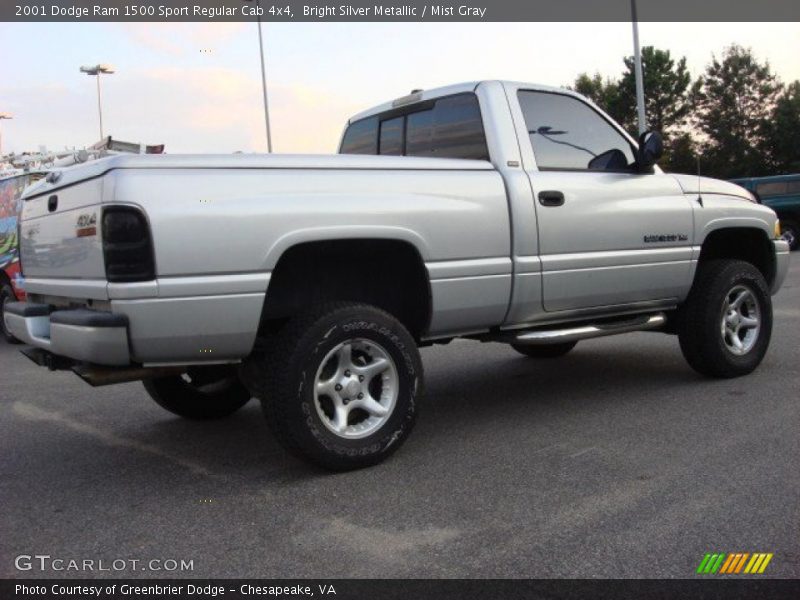 Bright Silver Metallic / Mist Gray 2001 Dodge Ram 1500 Sport Regular Cab 4x4