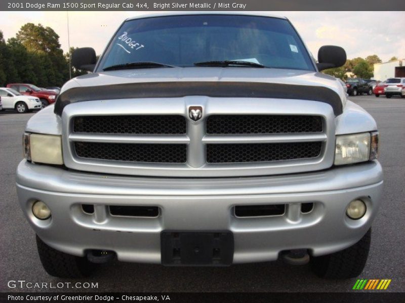 Bright Silver Metallic / Mist Gray 2001 Dodge Ram 1500 Sport Regular Cab 4x4