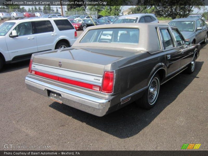 Light Titanium Pearl / Medium Gray 1988 Lincoln Town Car Cartier