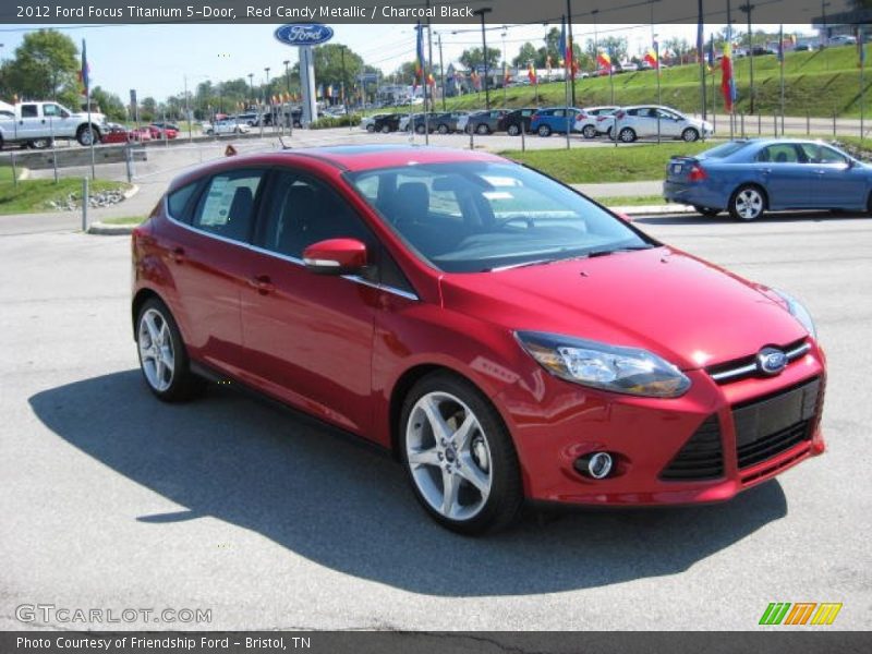Red Candy Metallic / Charcoal Black 2012 Ford Focus Titanium 5-Door