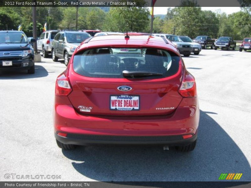 Red Candy Metallic / Charcoal Black 2012 Ford Focus Titanium 5-Door