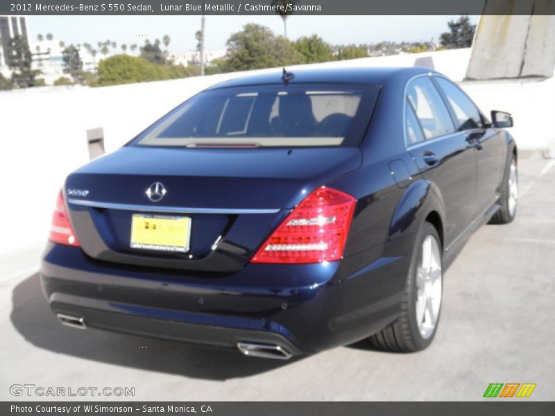 Lunar Blue Metallic / Cashmere/Savanna 2012 Mercedes-Benz S 550 Sedan