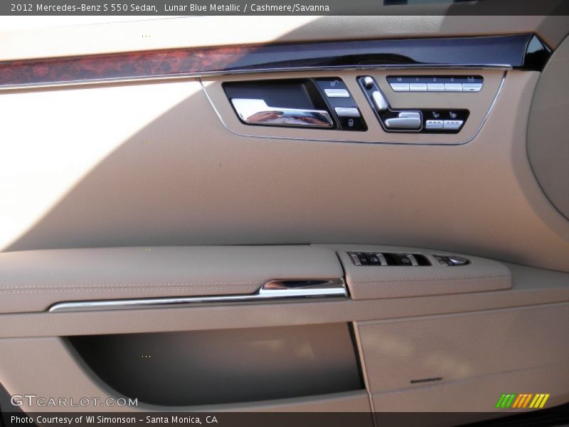 Lunar Blue Metallic / Cashmere/Savanna 2012 Mercedes-Benz S 550 Sedan