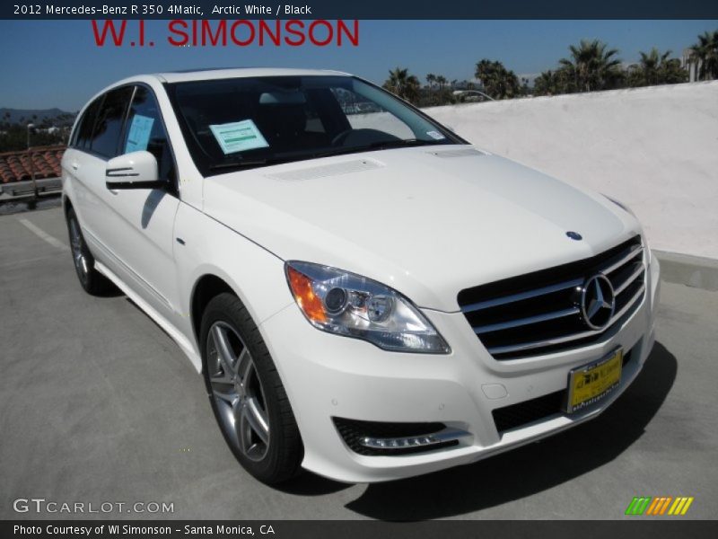 Arctic White / Black 2012 Mercedes-Benz R 350 4Matic