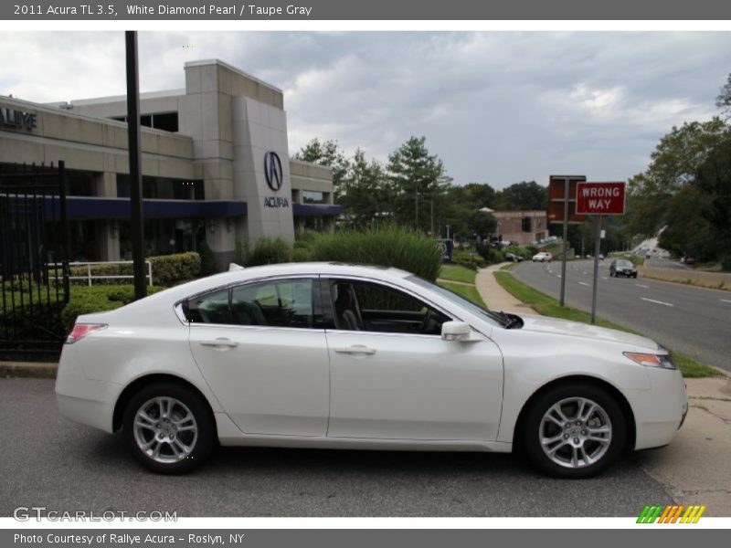 White Diamond Pearl / Taupe Gray 2011 Acura TL 3.5
