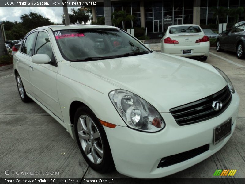 Ivory White Pearl / Wheat 2006 Infiniti G 35 Sedan