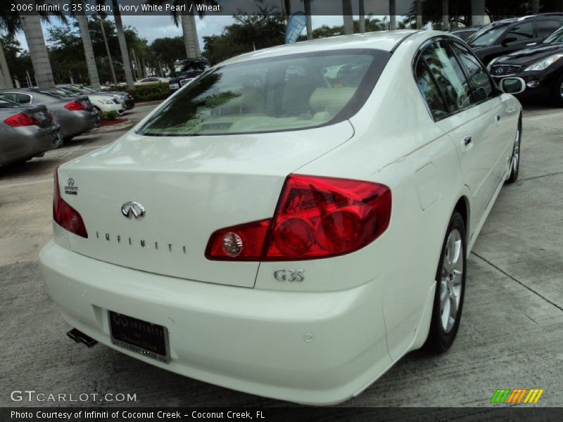 Ivory White Pearl / Wheat 2006 Infiniti G 35 Sedan